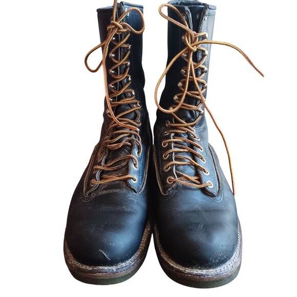 Vintage Red Wing 919 Green Sole 8.5 E Lineman Boots 12 6 code 1976 - Picture 2 of 15